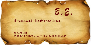 Brassai Eufrozina névjegykártya